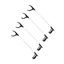Lot de 4 pinces de préhension en aluminium noir Fackelmann