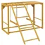 Poulailler Aire de jeux en bois naturel pour poules avec balançoires échelle et structure descalade (3-4 poules)100x110x70cm