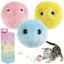 Jouet pour Chat interactif, avec Les cris des Oiseaux, Grenouilles et grillons, Balles pour Chats en Peluche chasser 3pcs