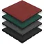 Tapis de sol pour aire de jeu et jardin Play Protect Résistant aux intempéries avec drainage 50 x 50 cm Ep 40 mm Rouge