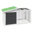 “Winter SaleTOP Cage à poulets Gris - Clapier gris 1005x54x55cm - bois de pin massif PRO15036