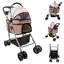 MIPAN.Poussette pour animaux 3 en 1 - Poussette pour chien 4 roues - 96 x 70 x 48cm - Poussette pour Chat - Kaki