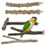 Lot de 5 perchoirs bois naturel pour oiseaux perruches - cage et jouets Label