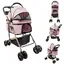 MIPAN.Poussette pour Chat 3 en1- Poussette Pour Petit Animaux Pliable - 96x70x48 cm - Poussette pour Chien/Chat de 15 kg - Kaki
