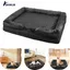 Grand lit pour chien en forme de UQUIIENCLEEchenil en coton noir canapé pour chien convient aux petits moyens et grands chien