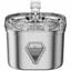 Fontaine à eau pour chats en acier inoxydable avec éclairage LED 22 L ultra silencieuse alimentée par USB et contenant du