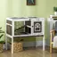 Clapier à lapins cage lapin intérieur avec bac amovible 2 portes verrouillables échelle 90 x 53 x 87 cm café
