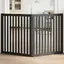 vidaXL Barrière pour chien pliable 2 panneaux noir bois de peuplier, barrière pour animaux de compagnie, barrière de 352258