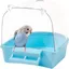 Baignoire pour perroquet - ULISEM - Plastique épais - Perchoir intégré - Fond en filet antidérapant