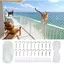 Filet Chat Balcon 10x3m Filet de Protection Chat Transparent pour Sécuriser Les Balcons Terrasses Fenêtres Lucarnes et Portes