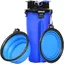 Bouteille deau portable pour chien avec 2 bols pliants 1 bouteille deau et nourriture pour chien pour chat bouteille de voyage
