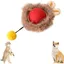 Jouets pour chat balle roulante pour chien jouet à mouvement rapide jouets interactifs rechargeables par USB (peluche rouge)