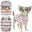 T-shirts à rayures pour petits chiens et chats vêtements respirants pour chiots (rouge)