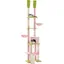Arbre À Chat Hauteur Plafond Avec Grand Condo Réglable En Hauteur De 216 À 285 Cm, 5 Niveaux Avec Hamac Confortable, Plateformes