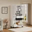 Meuble niche pour chat avec rangement – Armoire à chats – Blanc – Étagères réglables – Tiroirs