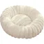 Petit panier rond pour chien et chatvelours côtelé doux blancfond antidérapant 40×40×16cm.Lavable pour petites et moyennes races