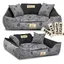 Panier pour chien KINGDOG 115x95 cm personnalisé imperméable os noir