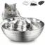 Fontaine à Eau pour Chat Chien 2L, BYONDSELF®, Acier Inoxydable 304, Pompe Silencieuse, avec Filtres Remplaçables