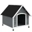 Niche pour chien extérieure -  PawHut - plancher amovible - abri surélevé en bois pour chiens - 84 x 99 x 87 cm - gris