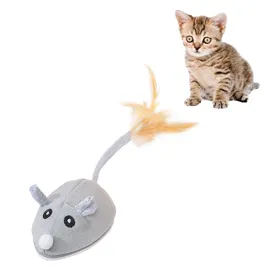Meilleurs prix pour Jouet Chat Souris Teaser Électrique Jouets pour Chat Rechargeable USB Jouets Interactifs Intelligents pour Chat beige