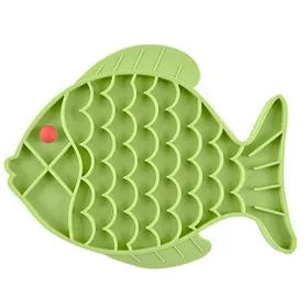 Comparer les prix de Nouveau Bol Silicone Antidérapant en Forme de Poisson pour Animaux de Compagnie à Alimentation Lente Chiens Petits et Moyens Chiots Chat Distributeur Nourriture Fournitures pour Animaux de Compagnie vert
