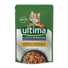 Comparer les prix de Ultima Expert Nutrition Appétit difficile thon, poulet pour chat - 48 x 70 g