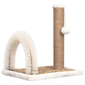 Comparer les prix de Saison Soldes Arbre à chat - SARAZYJ - Centre de jeu à plusieurs étages - avec brosse de toilettage en arche et grattoir MM205