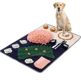 Meilleurs prix pour Tapis à renifler pour chiens, jeu interactif avec dessous antidérapant, tapis d'alimentation pour friandises pour chiens, encourage les compétences naturelles de recherche de nourriture 104x73cm rose