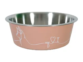 Comparer les prix de Ecuelle Antidérapante Rose Pour Chiens Love Dog 1200 Ml