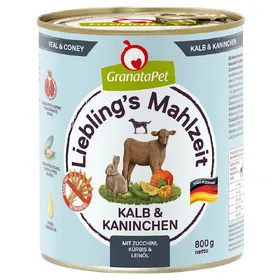 Meilleurs prix pour 12x800g Liebling's Mahlzeit veau, lapin Granatapet - Nourriture pour chien