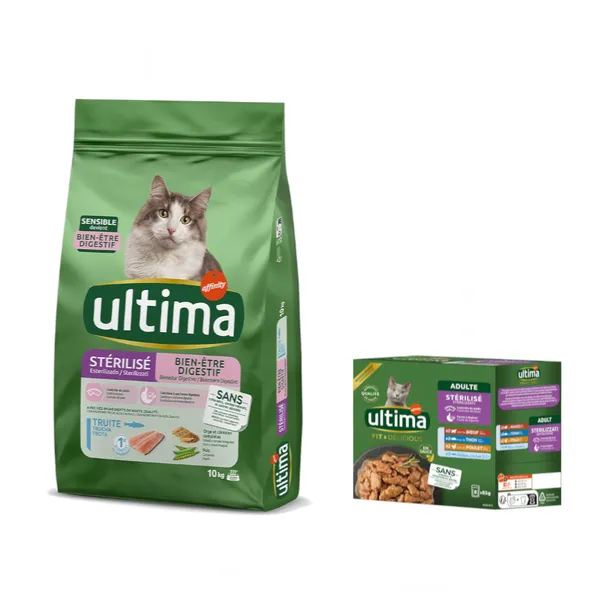 Ultima Chat Stérilisé truite - lot % : 2 x 10 kg – photo 3