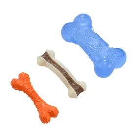 Comparer les prix de Blinkit Ensemble de Jouets de Dentition pour Chiens, Os et Fromage pour Nettoyer les Dents, Idéal pour Toutes Races