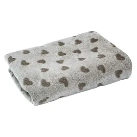 Comparer les prix de Nayeco Grey blanket brown hearts, 100 x 70 cm (Chat, Chien), Panier pour chien + chat