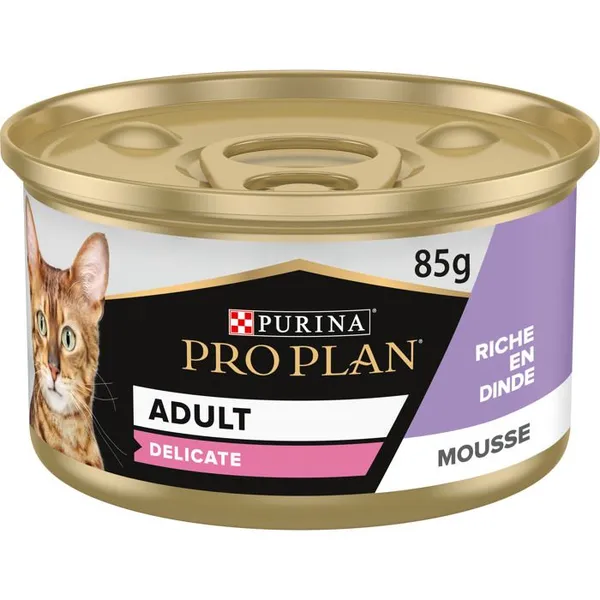 PRO PLAN DELICATE Mousse Dinde 85g Boites Repas pour chat adulte – photo 2