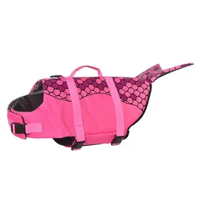 Comparer les prix de Gilet de sauvetage pour chien d'animal de compagnie Costume d'été Sirène Vêtements pour chiens Gilet Sport nautique Surf Gilet de flottaison Gilet de sauvetage pour chien (Pink,XS（old）) rose