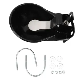 Meilleurs prix pour Abreuvoir Automatique pour Bétail Bol en Acier Inoxydable Alliage d'Aluminium Bol Abreuvoir pour Bétail Cheval black