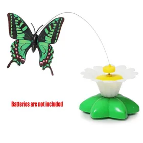 Comparer les prix de Jouet rotatif électrique automatique pour chat en forme d'animal coloré en forme de papillon, d'oiseau, en plastique, amusant, pour animal de compagnie, chien, chaton, jouets d'entraînement interactifs black