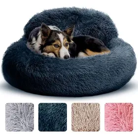 Meilleurs prix pour Coussin apaisant pour chien taille moyenne 76 cm lavable antidérapant ultra doux anti-anxiété jusquà 20 kg gris