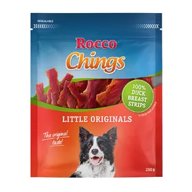 Comparer les prix de Rocco Chings Originals pour chien - magrets de canard en lamelles courtes (250 g)