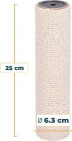 Comparer les prix de Poteau de rechange pour Arbre à chat MDF - 85cm - Lot de 2 - Ø6,3x25cm