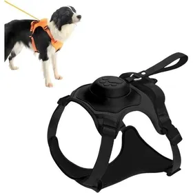 Comparer les prix de Harnais Anti-Traction - Non spécifié - Taille Moyenne - Laisse Rétractable Intégrée - Noir - 7 à 33 kg Multicolore HARNAIS ANIMAL