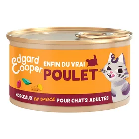 Comparer les prix de Edgard & Cooper Adult Morceaux en sauce sans céréales poulet - Pâtée pour chat