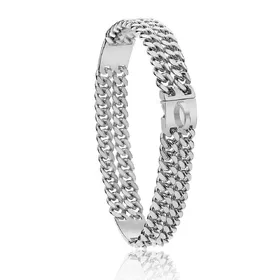 Meilleurs prix pour Collier Chien Solide Double Chaîne 2 Rangées Maille Cubaine Dorée Acier Inoxydable Collier d'Entraînement pour Chien Collier Métallique pour Animaux de Compagnie Pour Chiens Moyens Grands (Silver,16inch(neck 40cm)) argenté