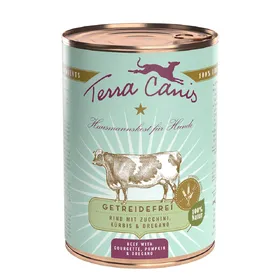 Comparer les prix de Lot Terra Canis sans céréales 12 x 400 g pour chien - bœuf, courgettes, potiron & origan