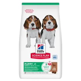 Meilleurs prix pour Hill's Science Plan Medium nourriture pour chiots, avec DHA issu d’huile de poisson Agneau et riz 14 kg