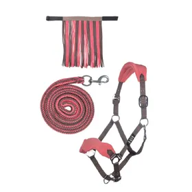 Comparer les prix de HKM 4057052289378 Licol avec Mousqueton en Tricot et Franges de Mouches 5069 Bleu pétrole/Bleu Marine - HKM 4057052289378