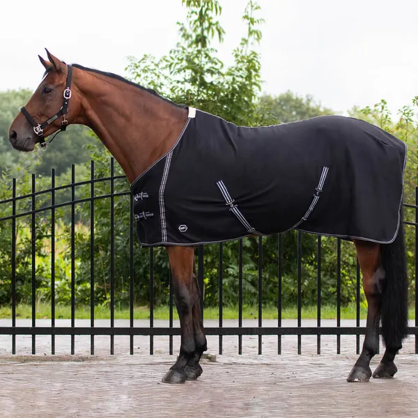 Couverture polaire pour cheval avec sangle Q-essentials - 145 cm (Longueur totale: 195 cm) – photo 3