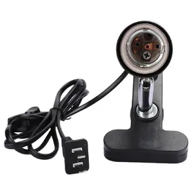 Meilleurs prix pour Support de lumière pour Reptile, Tube court rotatif à 360 degrés, Support de lampe chauffante, CN220V gray