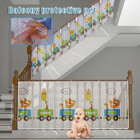 Comparer les prix de Filet de Protection Balcon pour Bébé et Enfant, Filet de Sécurité pour Balcon et Escalier, Solide et robuste - 200*77cm