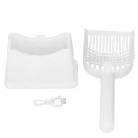 Comparer les prix de Pelle à Litière Électrique Chat Forte Vibration Rechargeable Fonctionnement Silencieux Portable Sans Fil Chat blanc